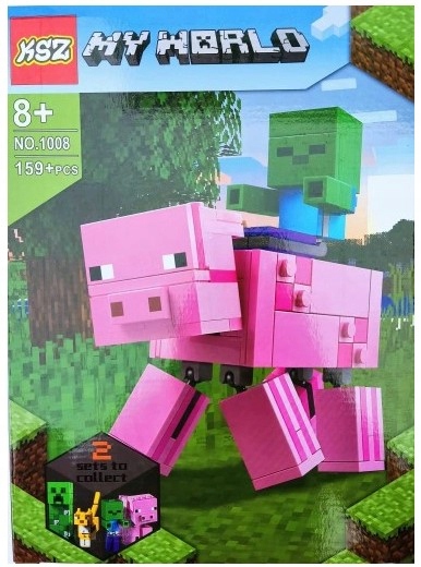 

Klocki Minecraft MyWorld Świnka mały zombie 21157