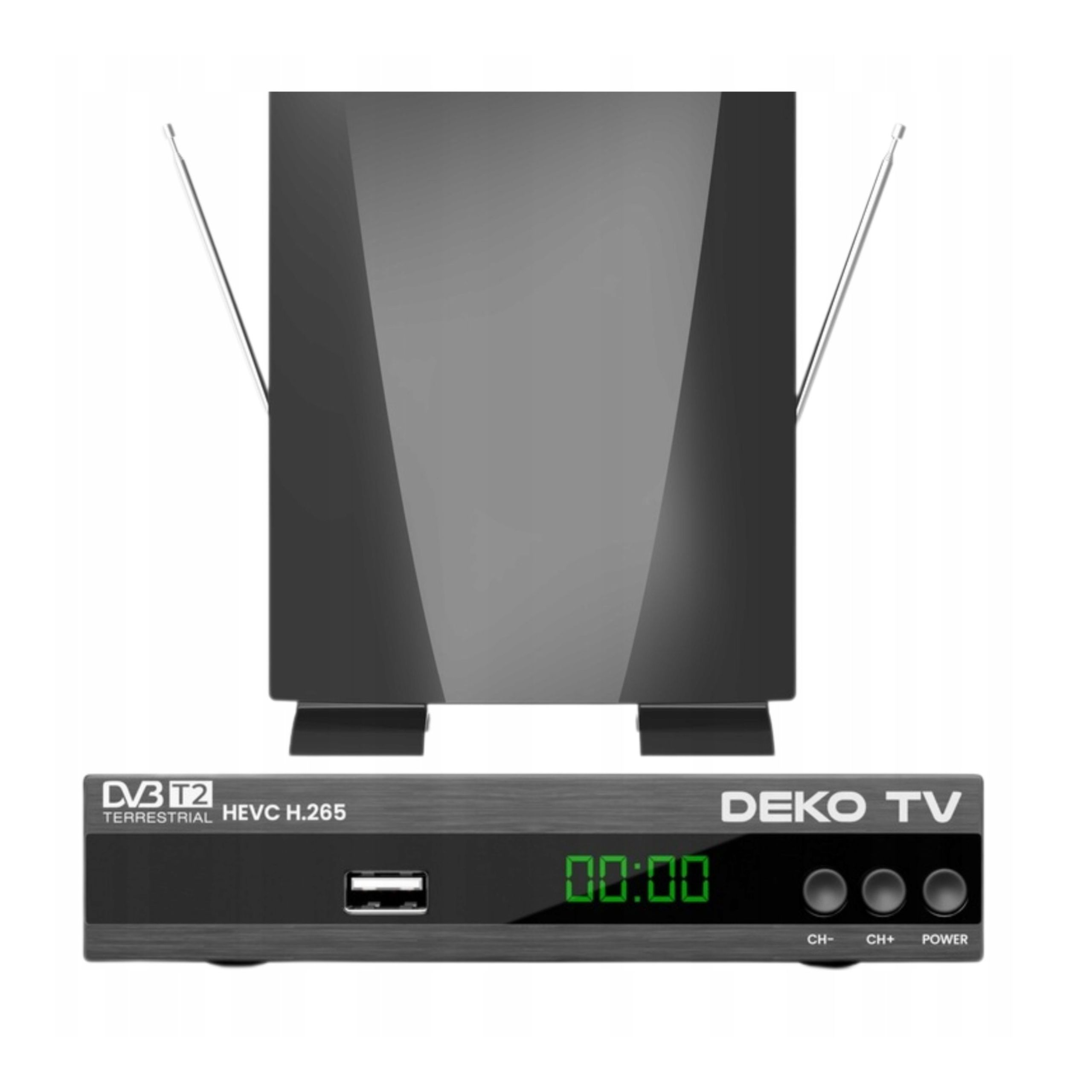 Tuner Dekodér DVBT2 DekoTV Pro Anténa pro pozemní Tv Dvbt 2 Sada