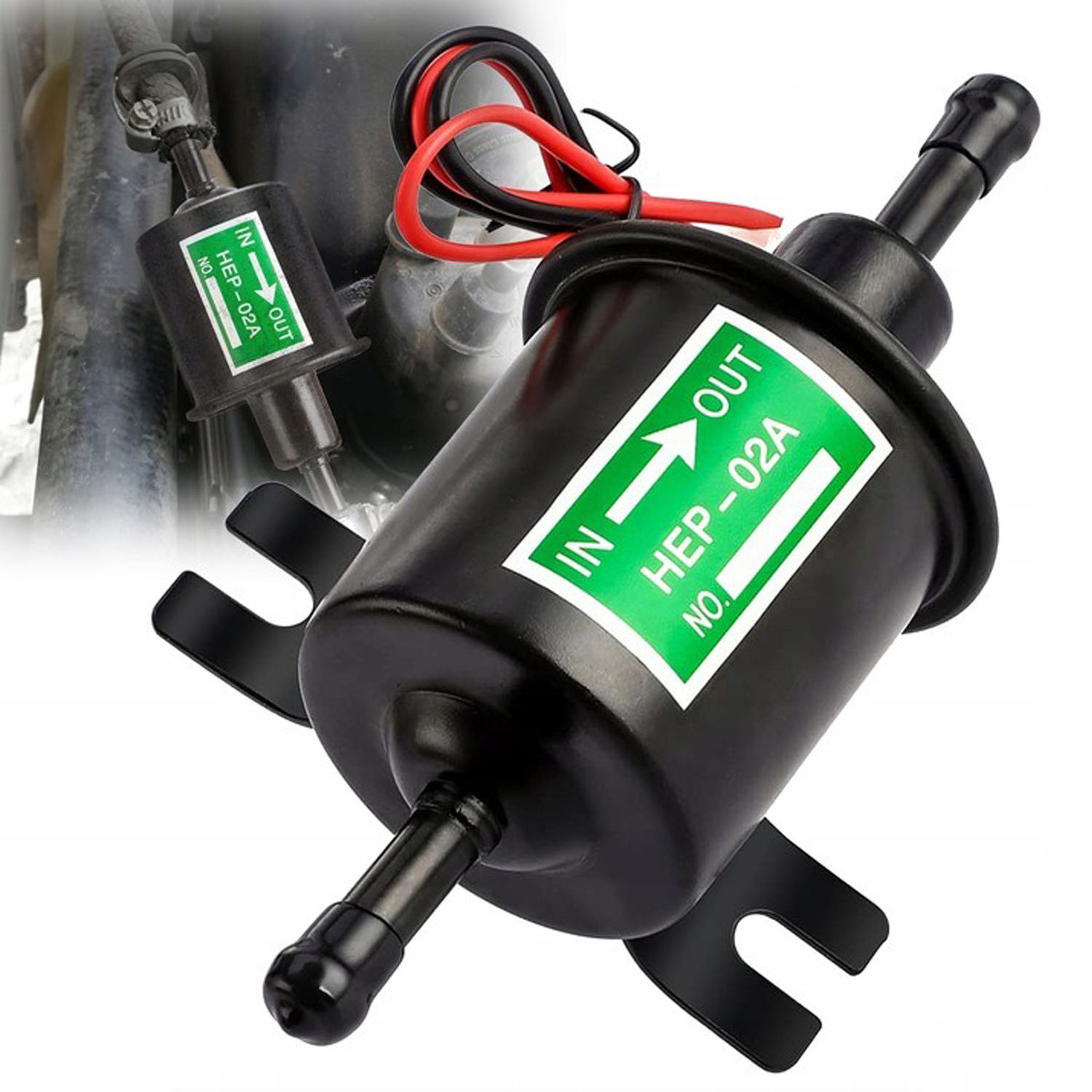 Pompa Paliwa Elektryczna Uniwersalna 12V HEP-02A 70L/H Samochodu Traktora