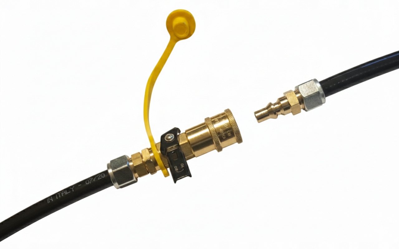 Kulový kohout rychlospojka na plynovou hadici Pvc Faro DN8 rychlospojka