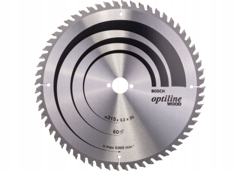 Pilový kotouč Optiline Wood 315 x 30 x 3,2 mm 60Z (2608640651) Bosch