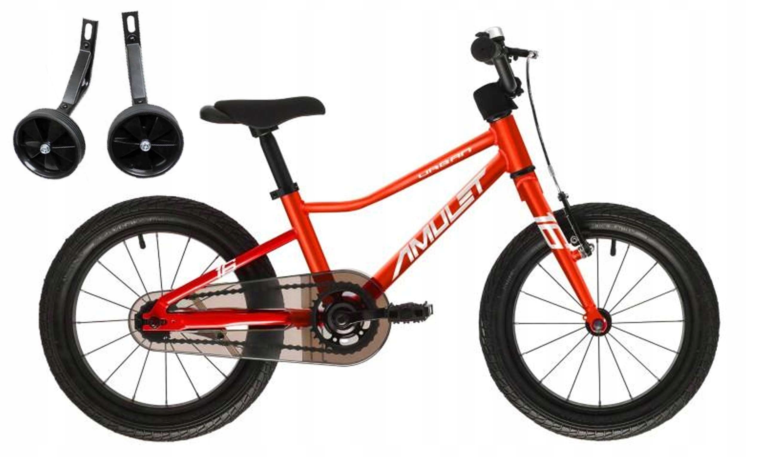 Rower dziecięcy lekki Amulet Fun (16'') 7,2 kg urban red/white