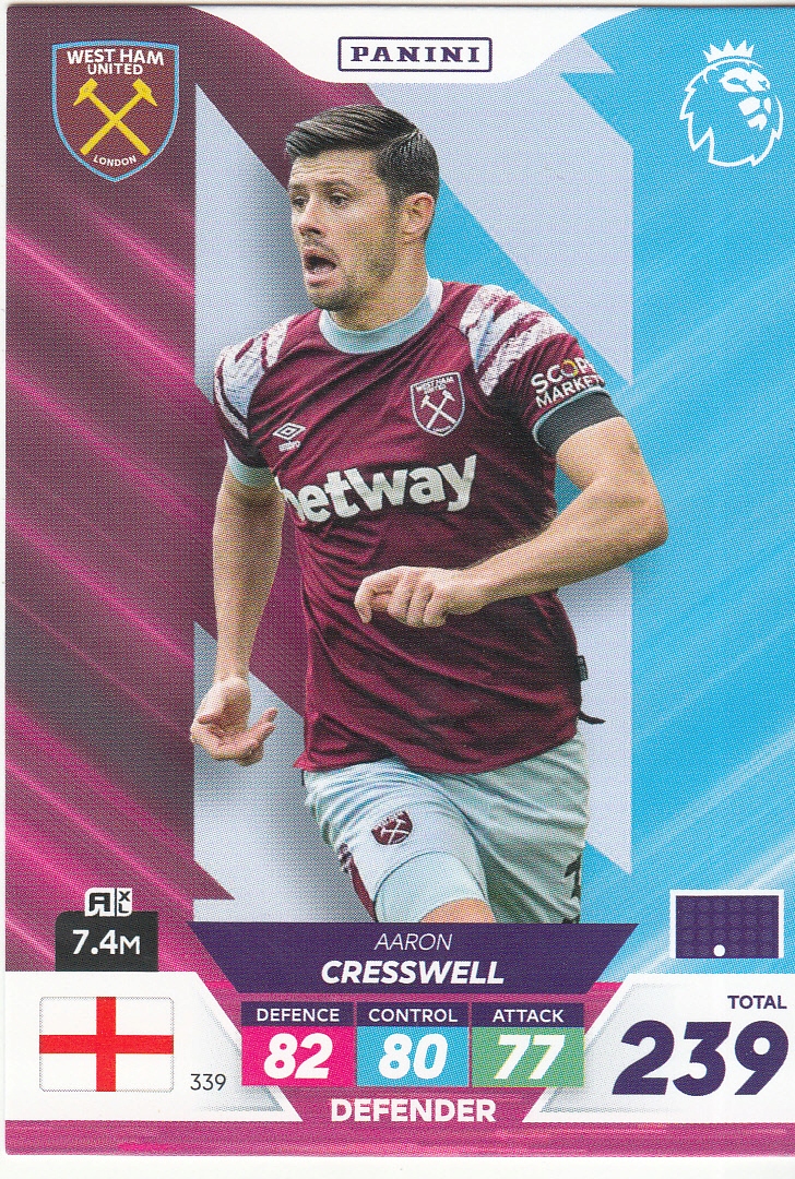 Premier League 2023 Plus Base Card Cresswell 339