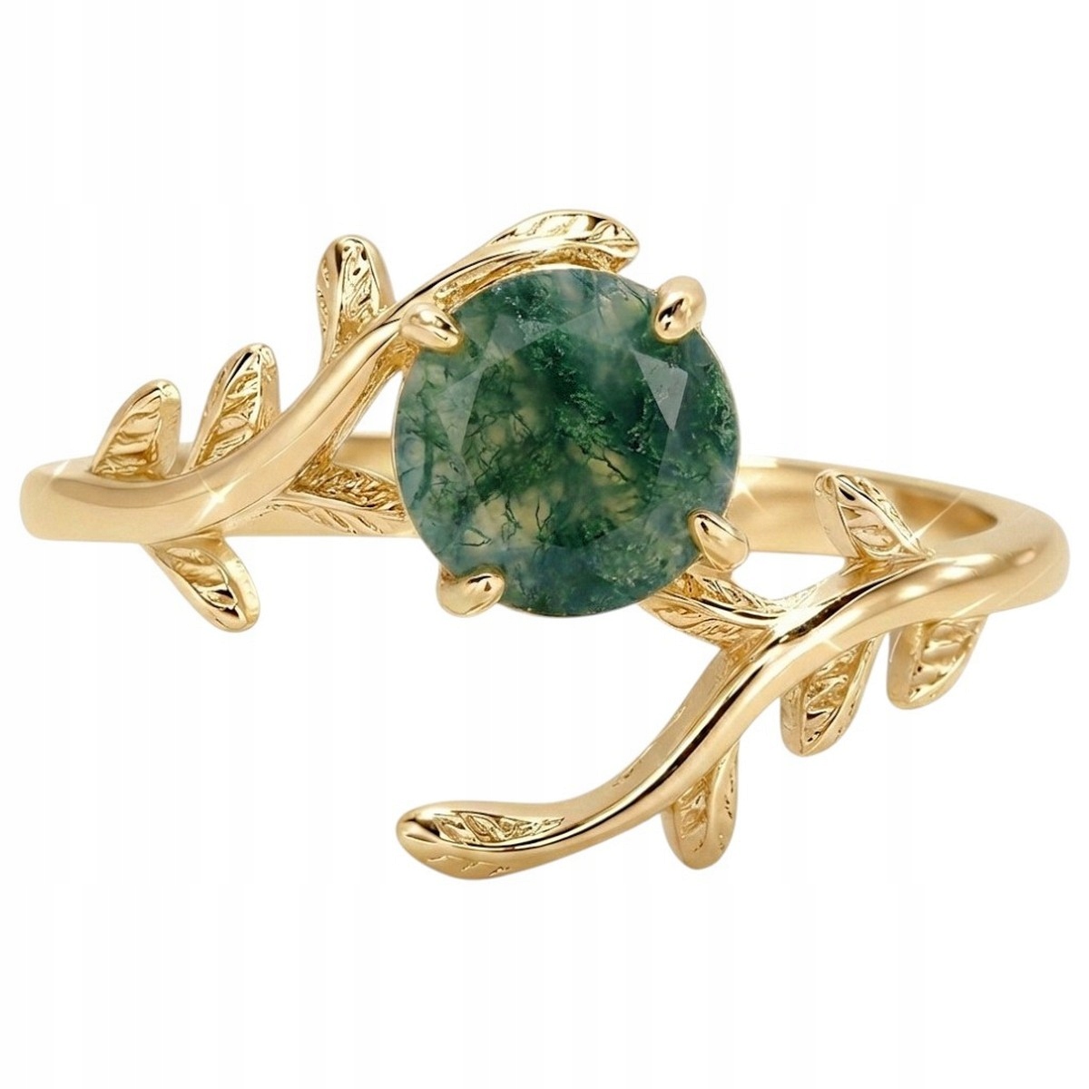 Prstýnek Mšicový stříbro 925 zelený nastavitelný