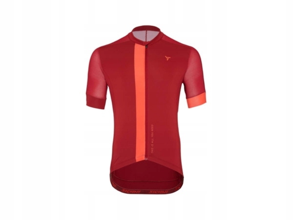 Koszulka rowerowa na rower Silvini Carnio Merlot ruby L krótki rękaw