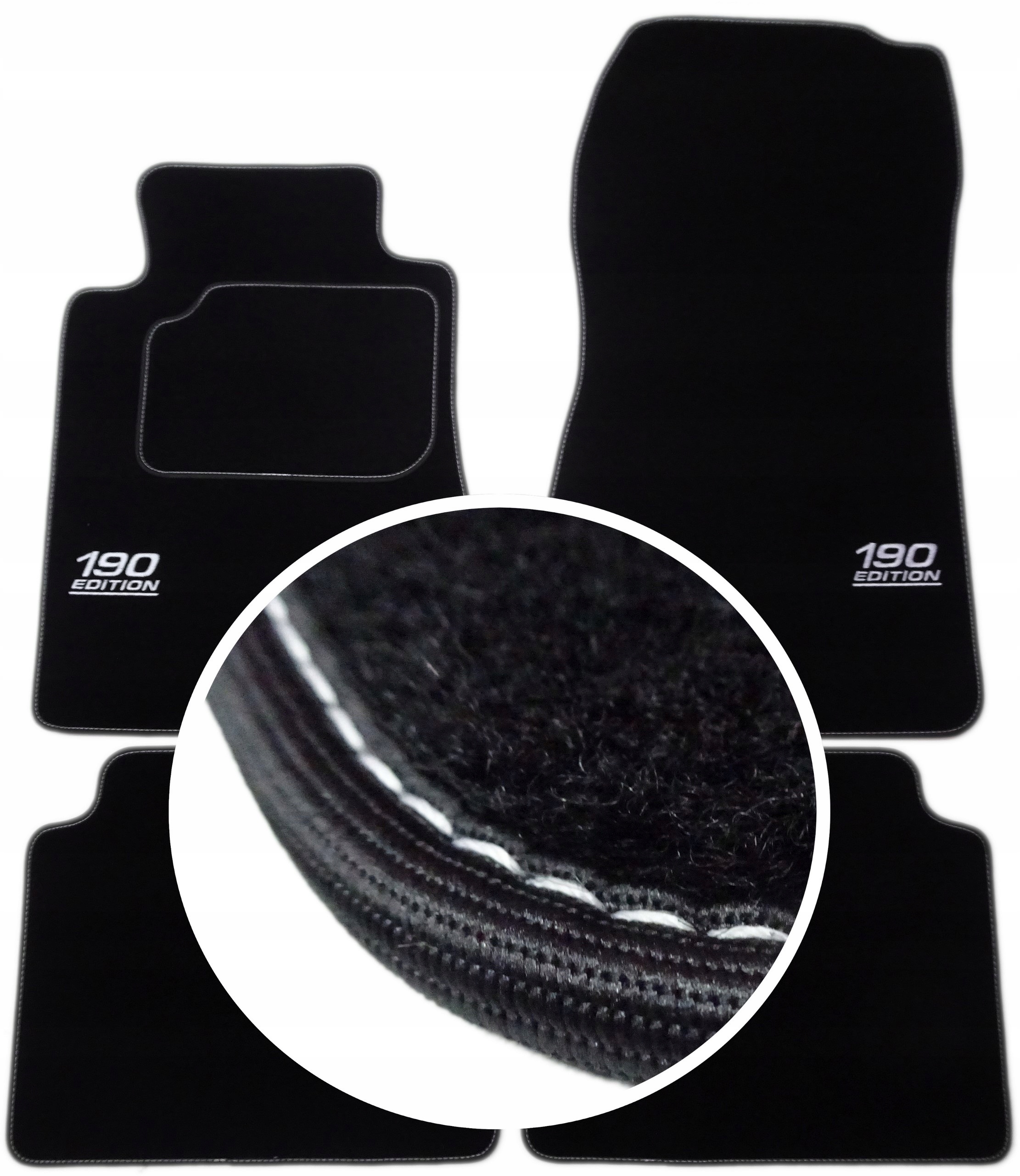 MERCEDES 190 W201 класичні килимки + вишивка CH2