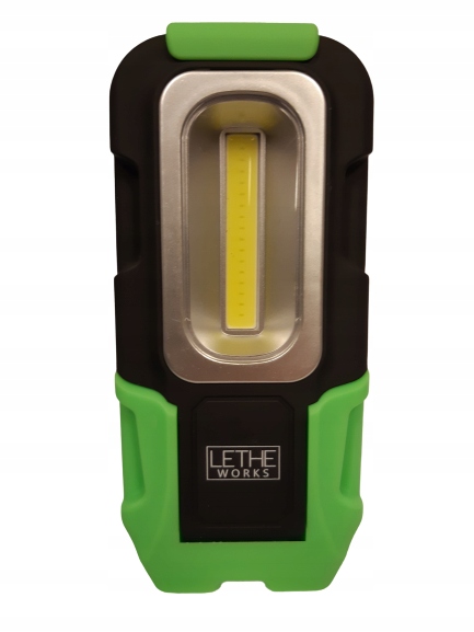 

Latarka Cob Led 3W, uchwyt magnes, zielona