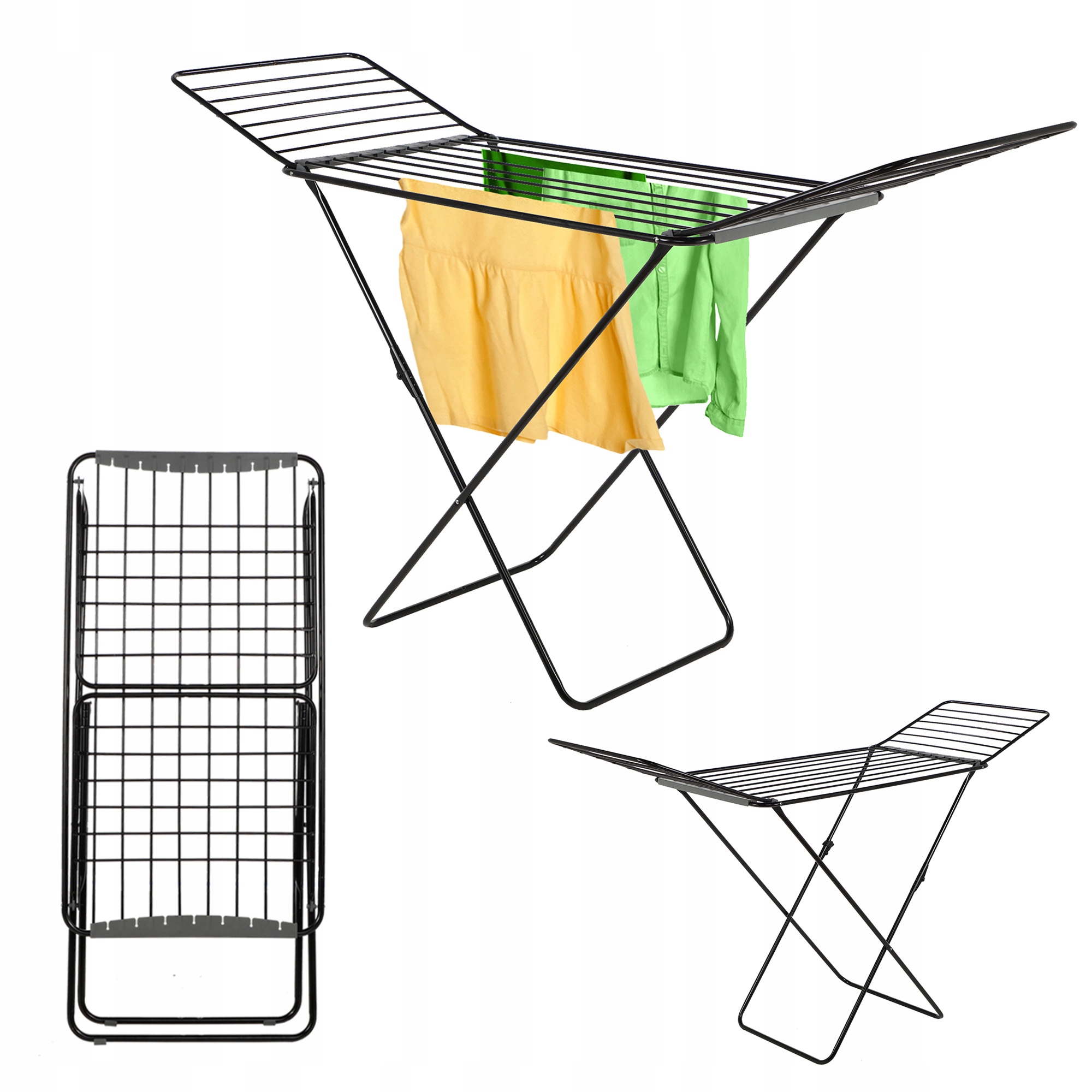 Levně Sušák Na Prádlo Stabilní 20 m Skládací Na Prádlo Silné Tyče