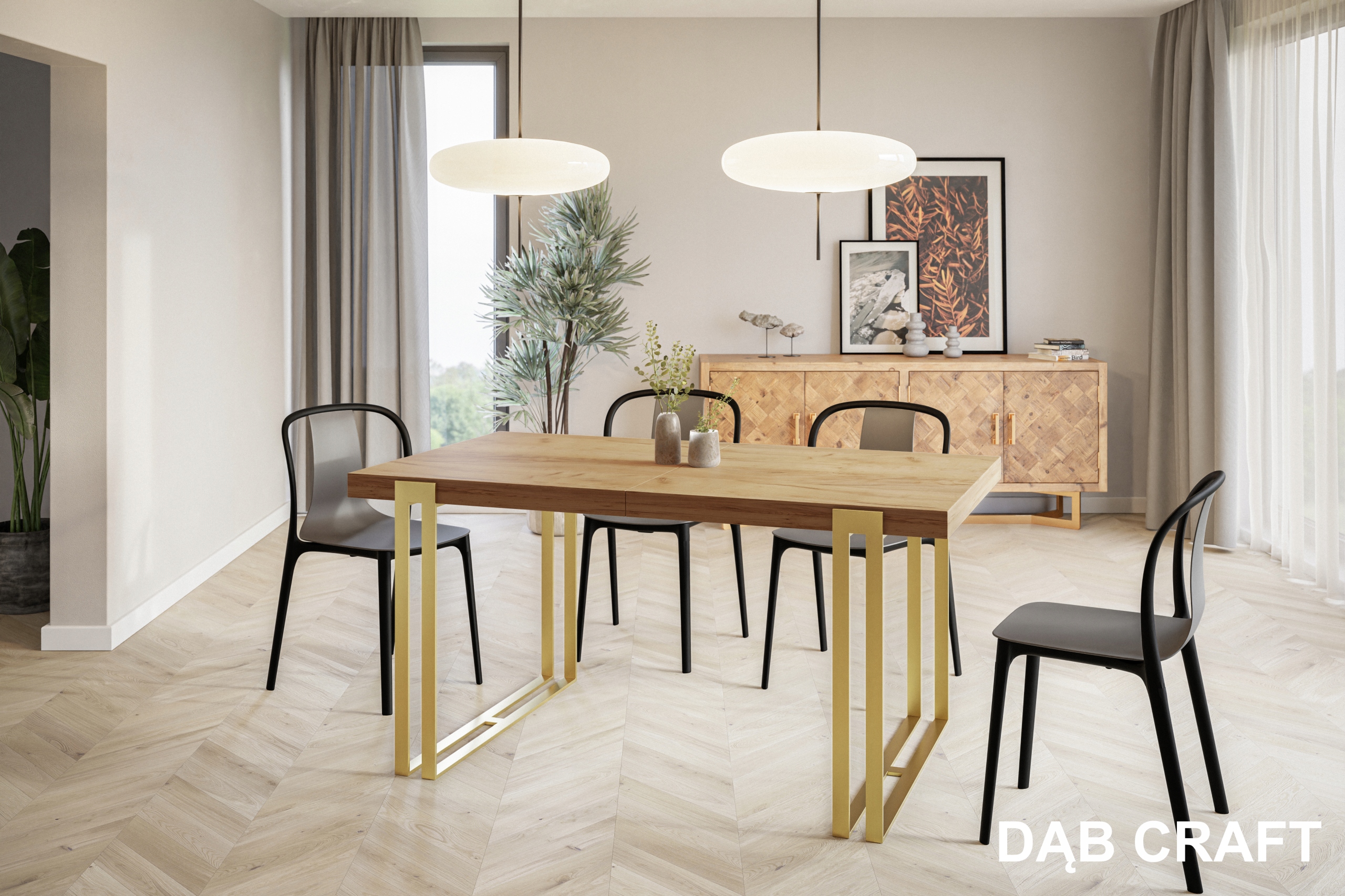 Stół rozkładany 180/280 LOFT GOLD metalowe nogi Kod producenta LOFT 180/280 GOLD