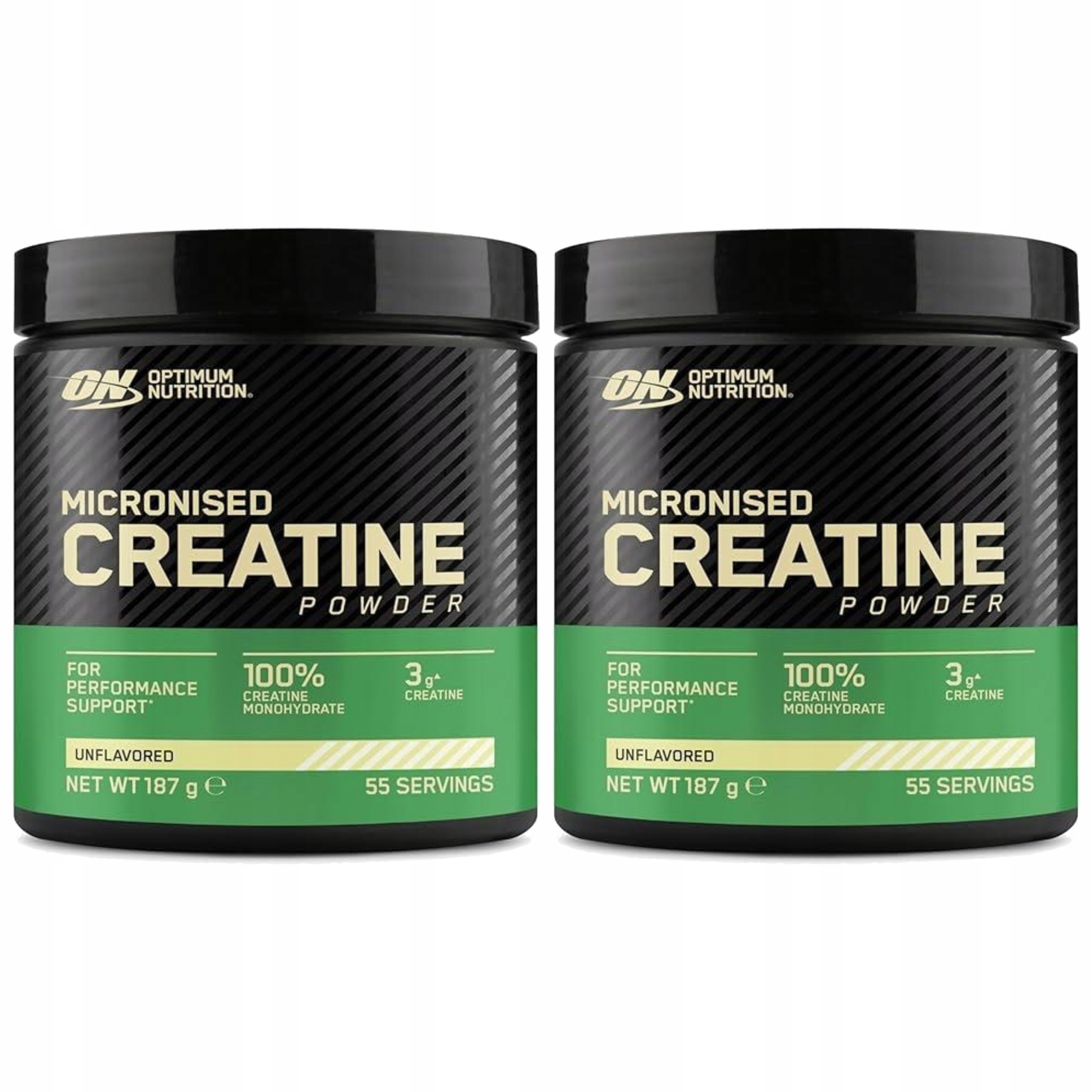 2x Kreatin monohydrát čistý 100% mikronizovaný 187 g Optimum Nutrition