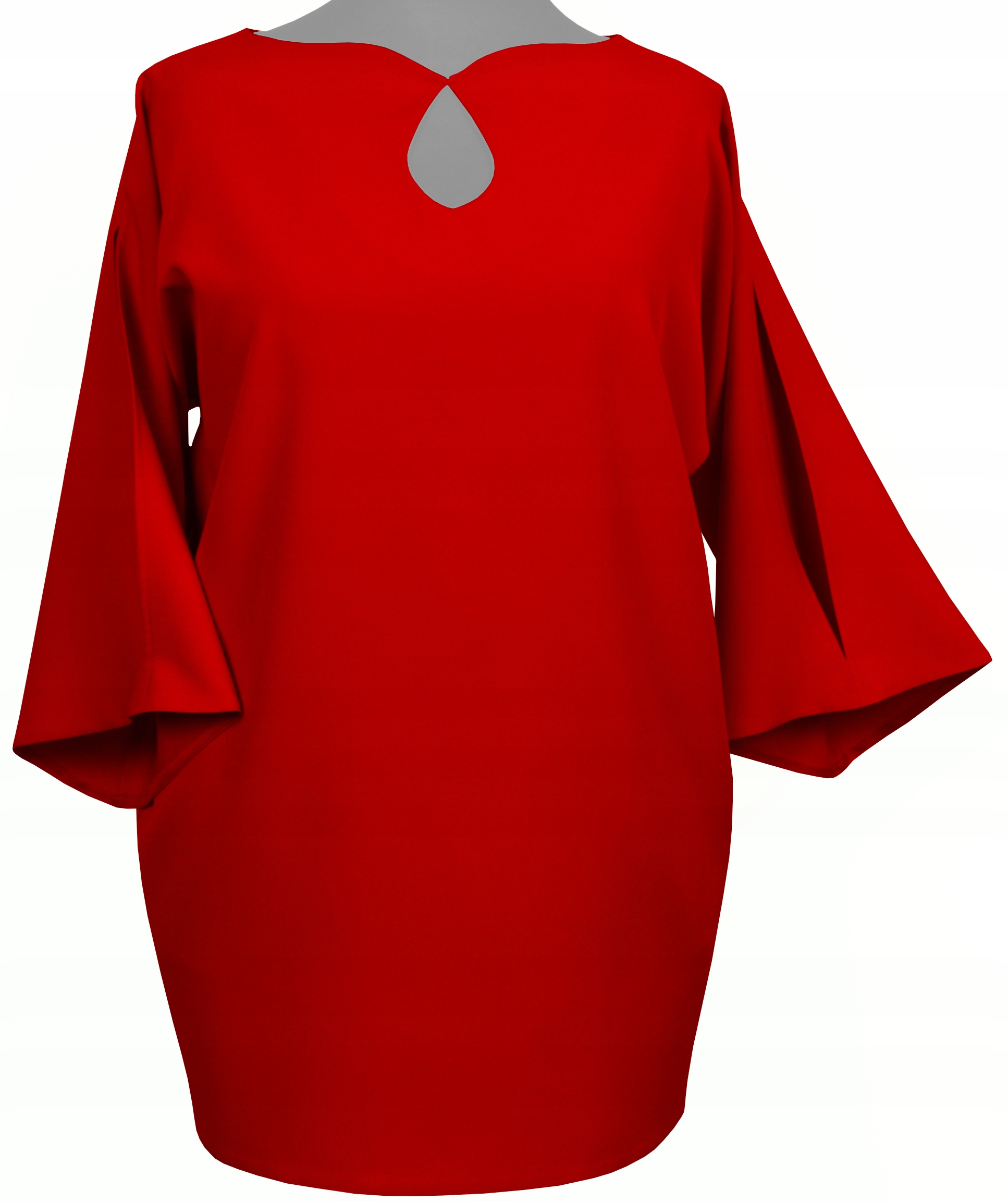 

Bluzka damska tunika czerwona size+ 46