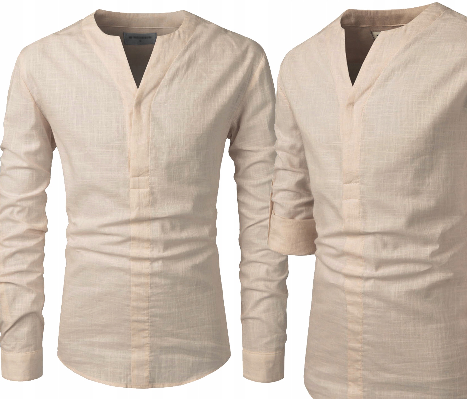 Pánská košile Stojka Casual Denní Lněná Len Unikát