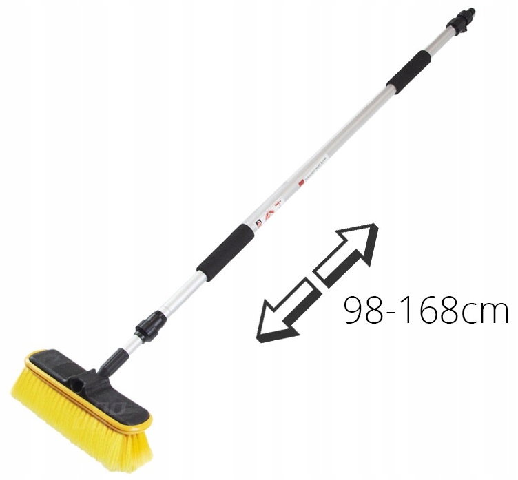 Szczotka do mycia teleskopowa 98-168cm przepływowa do auta bus busa naczep