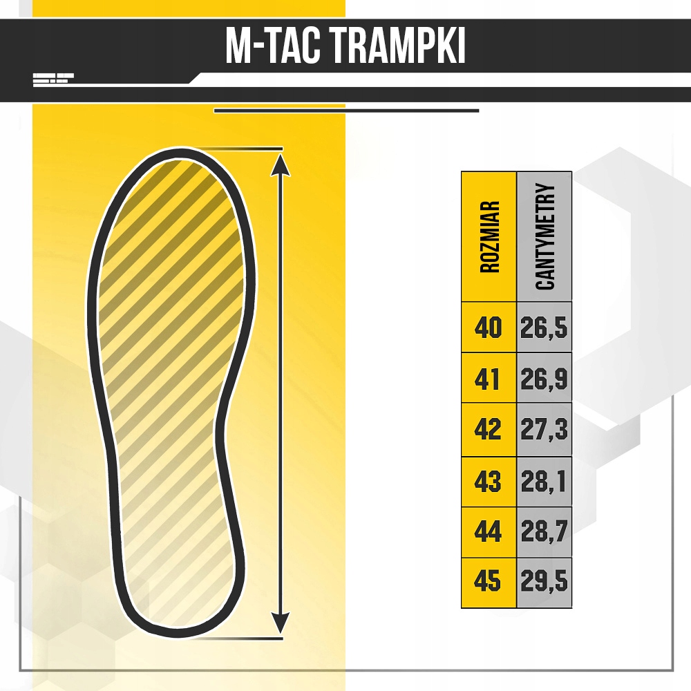 M-Tac Trampki BLACK 44 Zapięcie sznurowane
