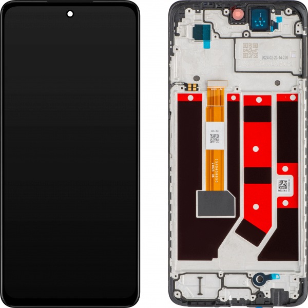 Org Wyświetlacz LCD z ramką ekran dotyk do Oppo A58 4G (czarny)