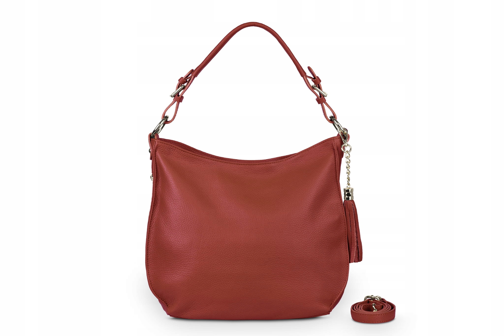 Kožená taška Vera Pelle Buba červená