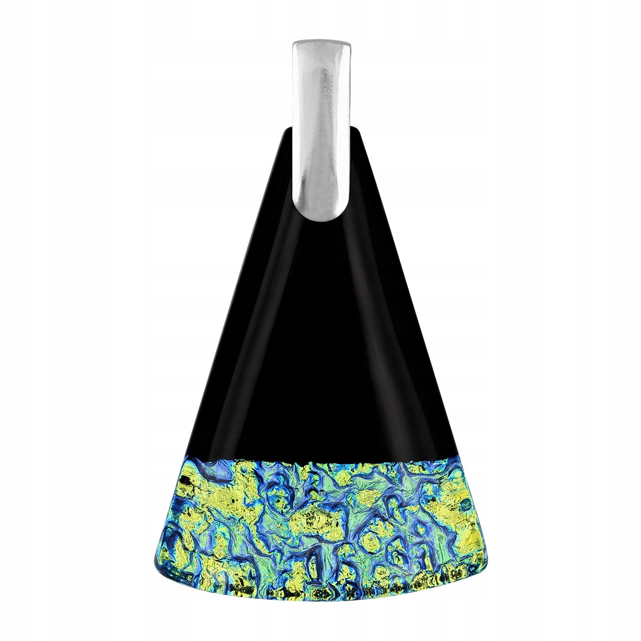 Dámský přívěsek Harf černé sklo murano