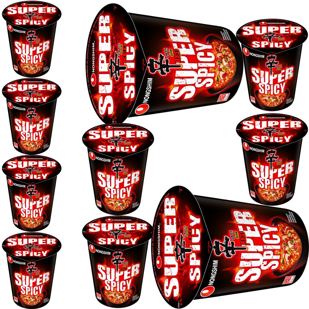 10x Instantní ostrá polévka Shin Ramyun Red Ramen Cup 68g Nongshim