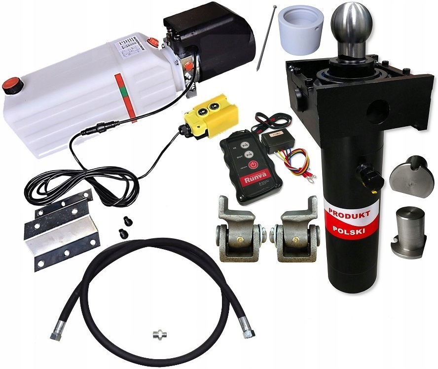ZESTAW HYDRAULICZNY WYWROTU 12V 520 NA 3 STRONY 2m