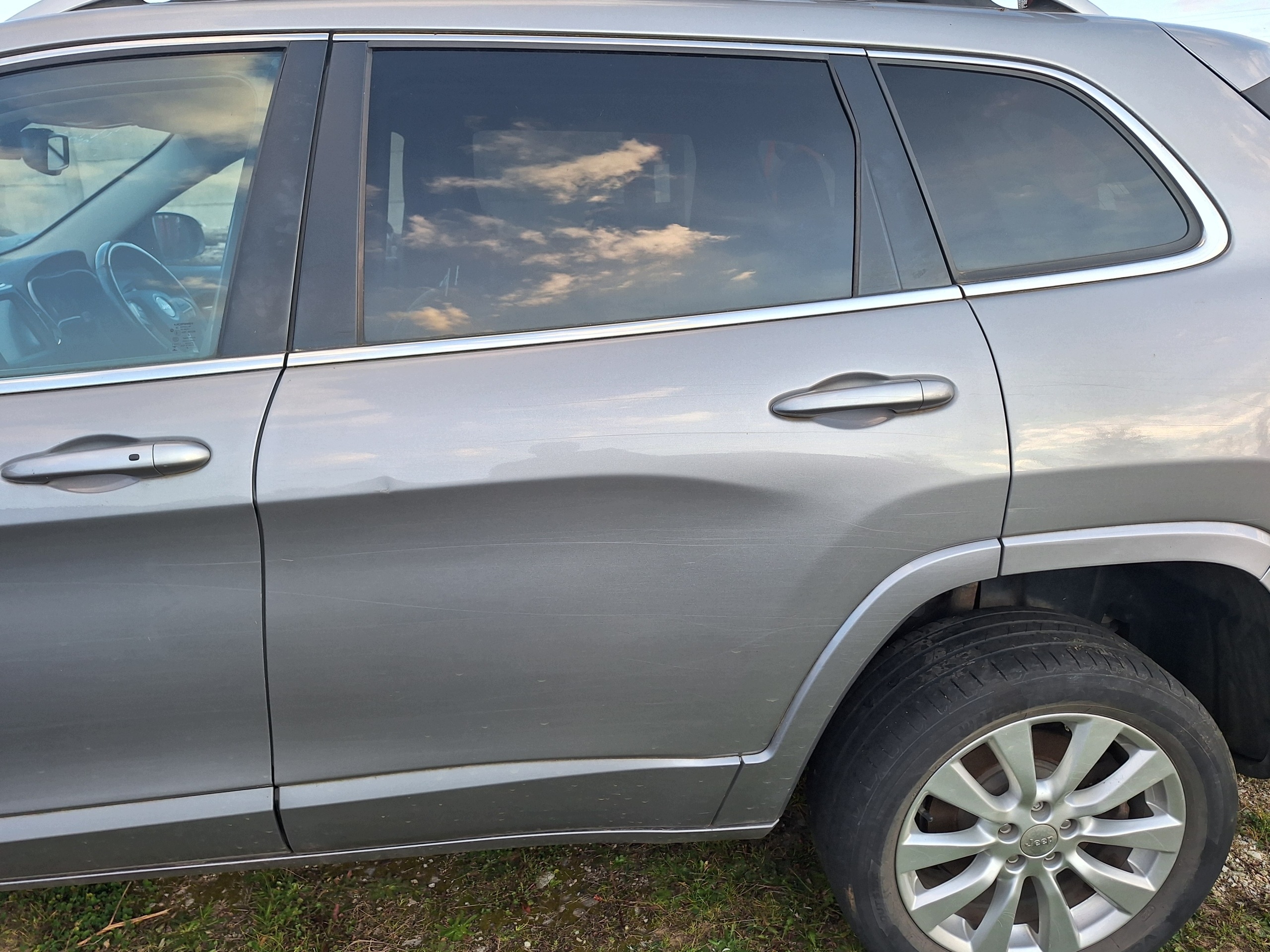 JEEP CHEROKEE V KL 14-23 door left front left rear part KOMPLET PSC JSC grey