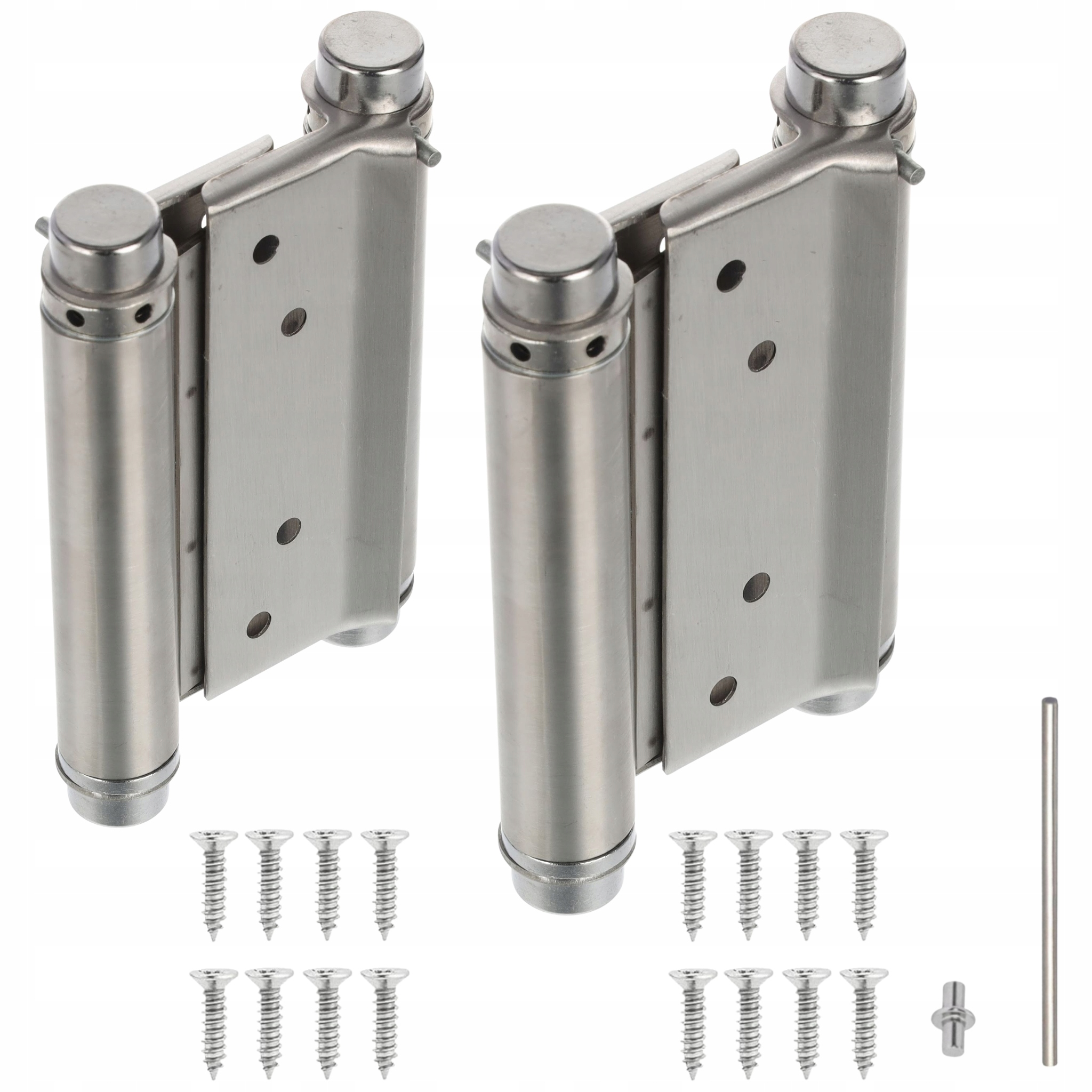Zawias wahadłowy drzwi dwustronnego otwierania 100 mm stal nierdzewna 2 szt