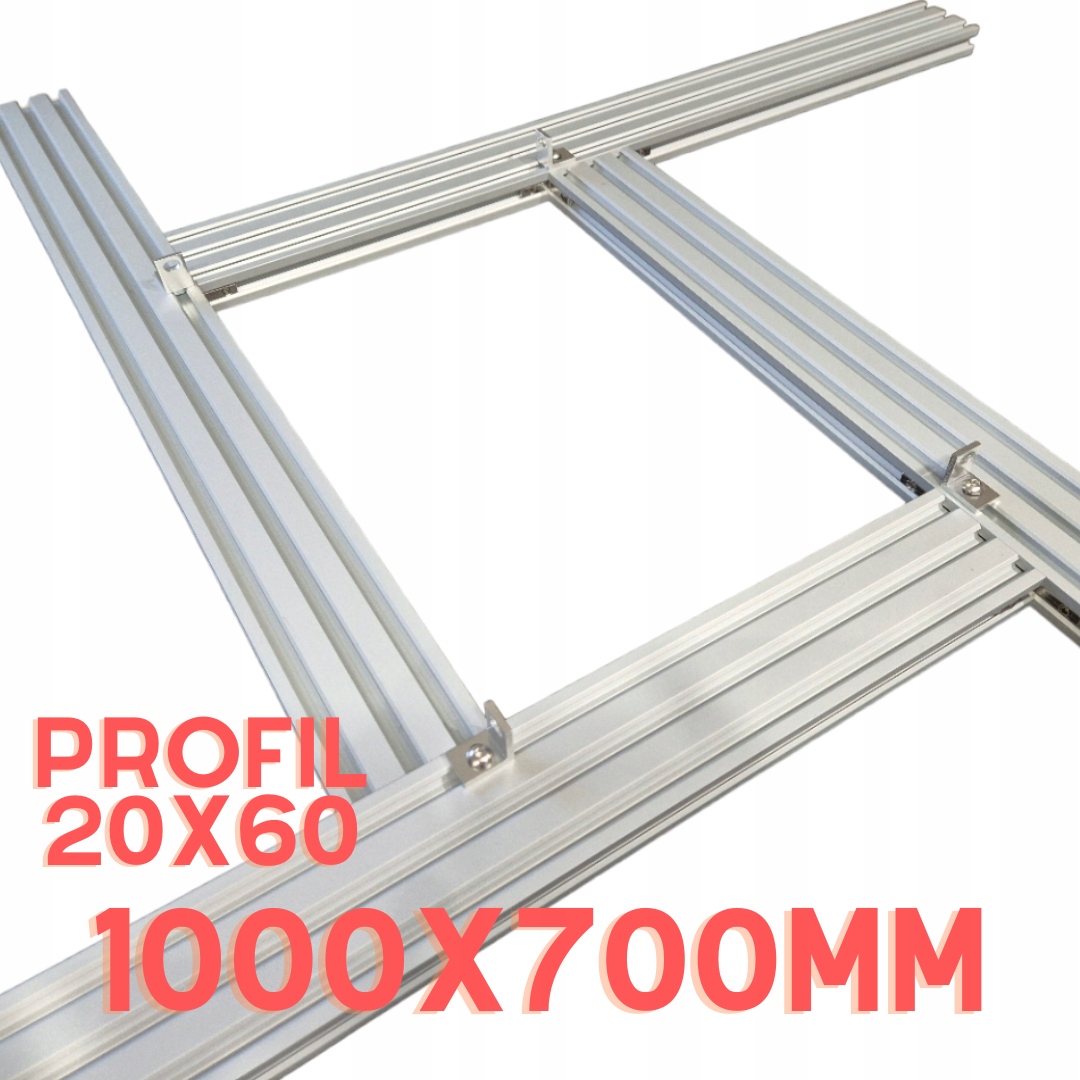 Uniwersalny regulowany szablon do frezowania 1000x700mm z profila 20x60