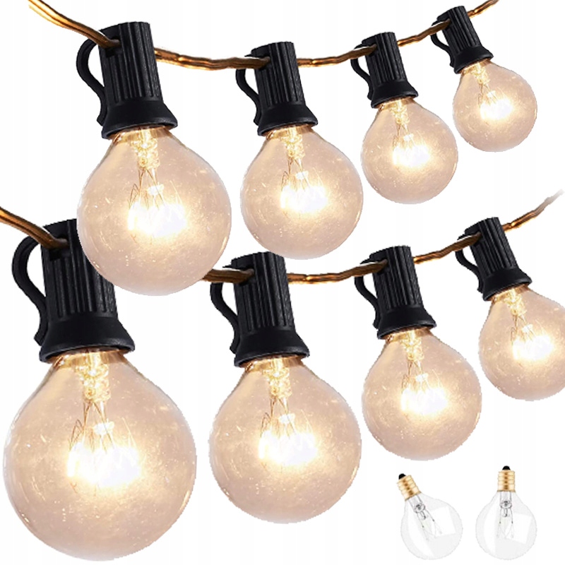 

Girlanda Ogrodowa 7.6M+25 żarówek G40 Led Wodoodp
