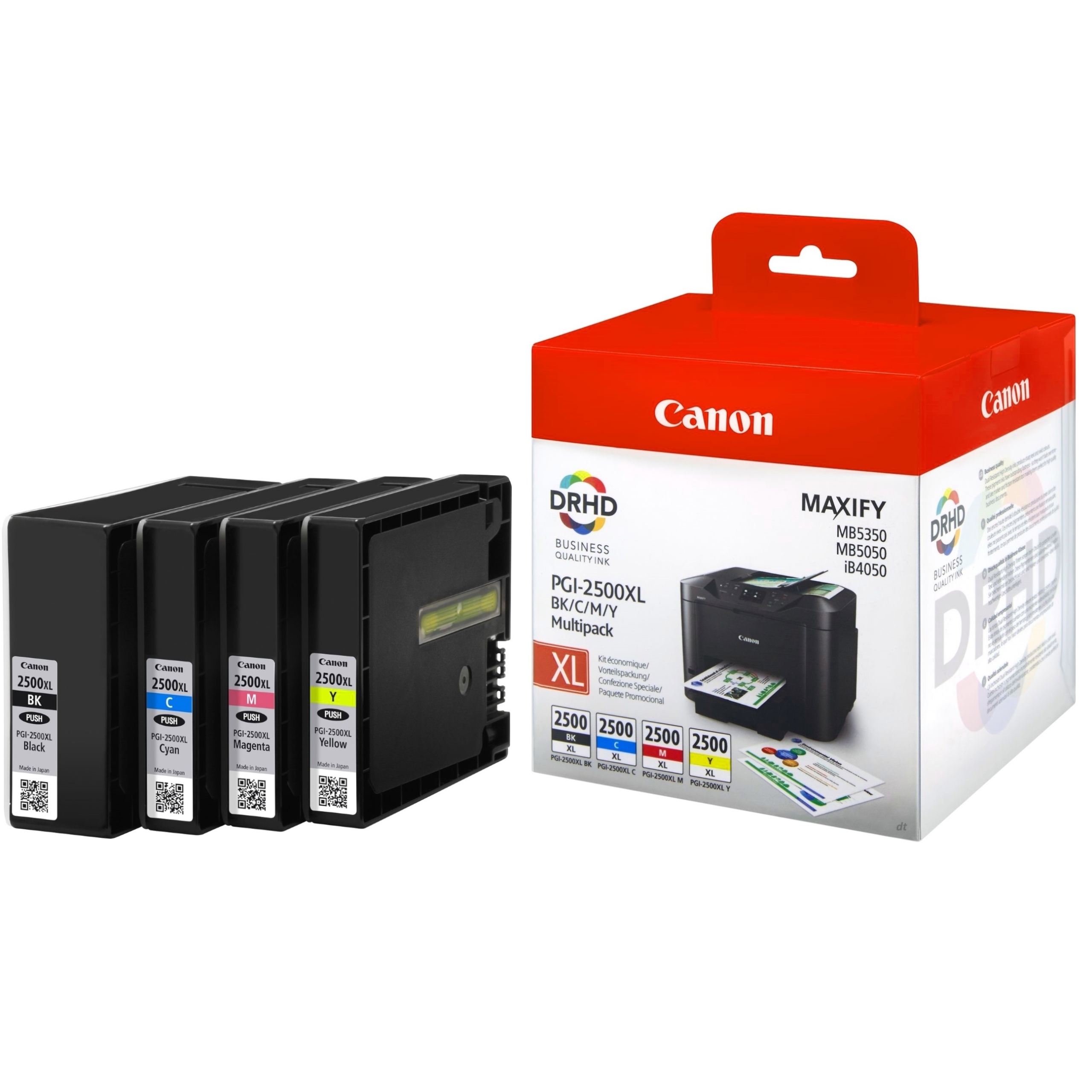 Tusze XL Canon Maxify PGI-2500XL-Bk PGI-2500XL-C PGI-2500XL-M PGI-2500XL-Y