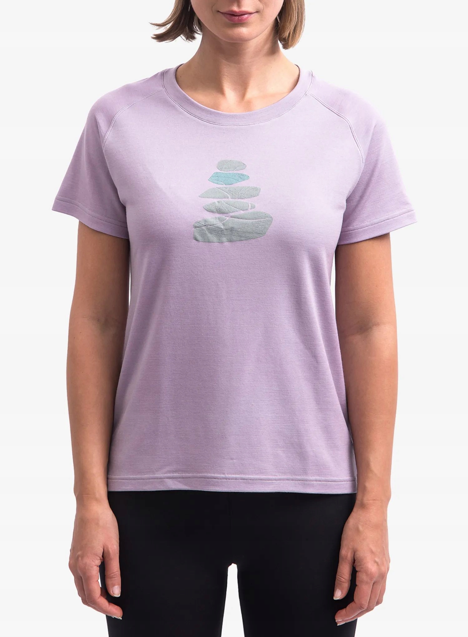 Tričko merino tričko Sensor Merino Blend Stone Tee Ss mystic violet M