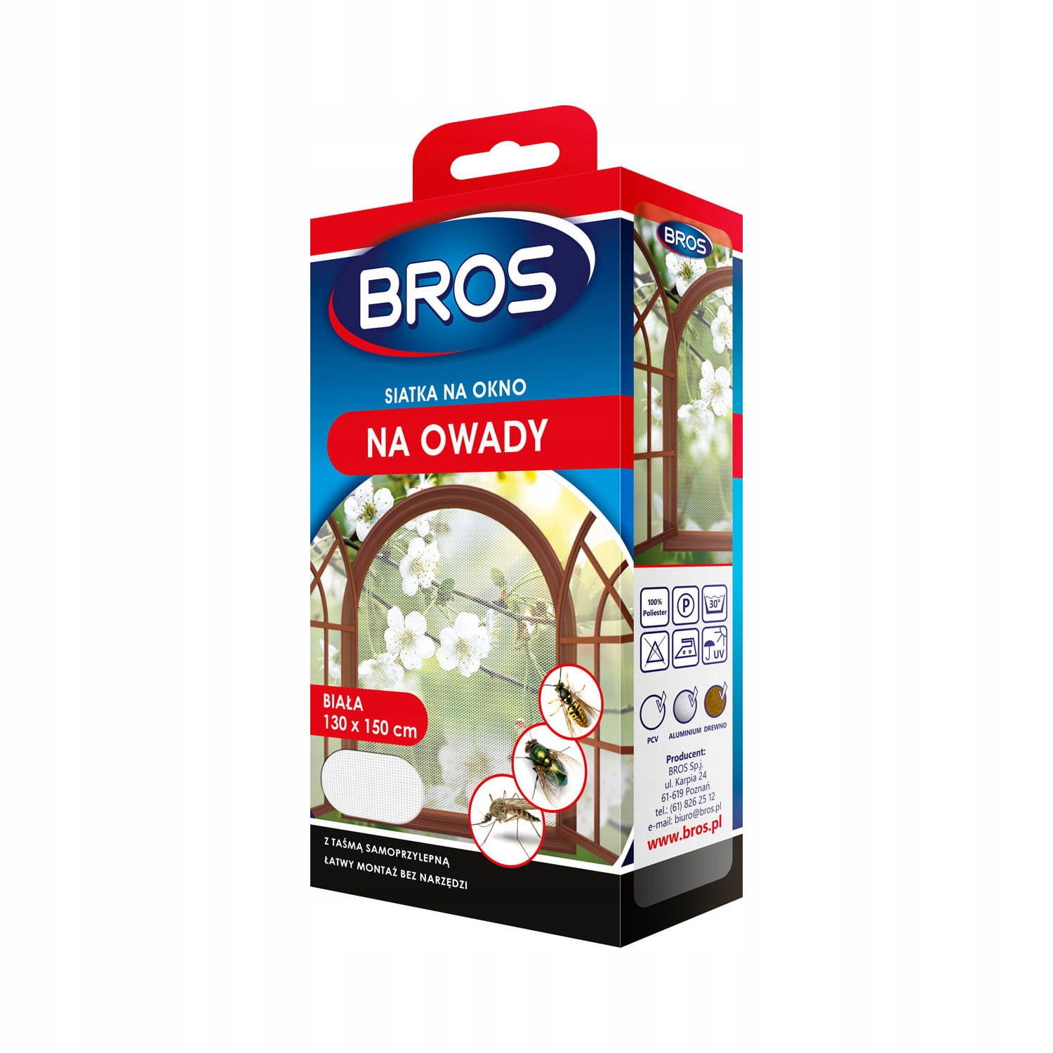 

Bros siatka na okno 130x150 biała