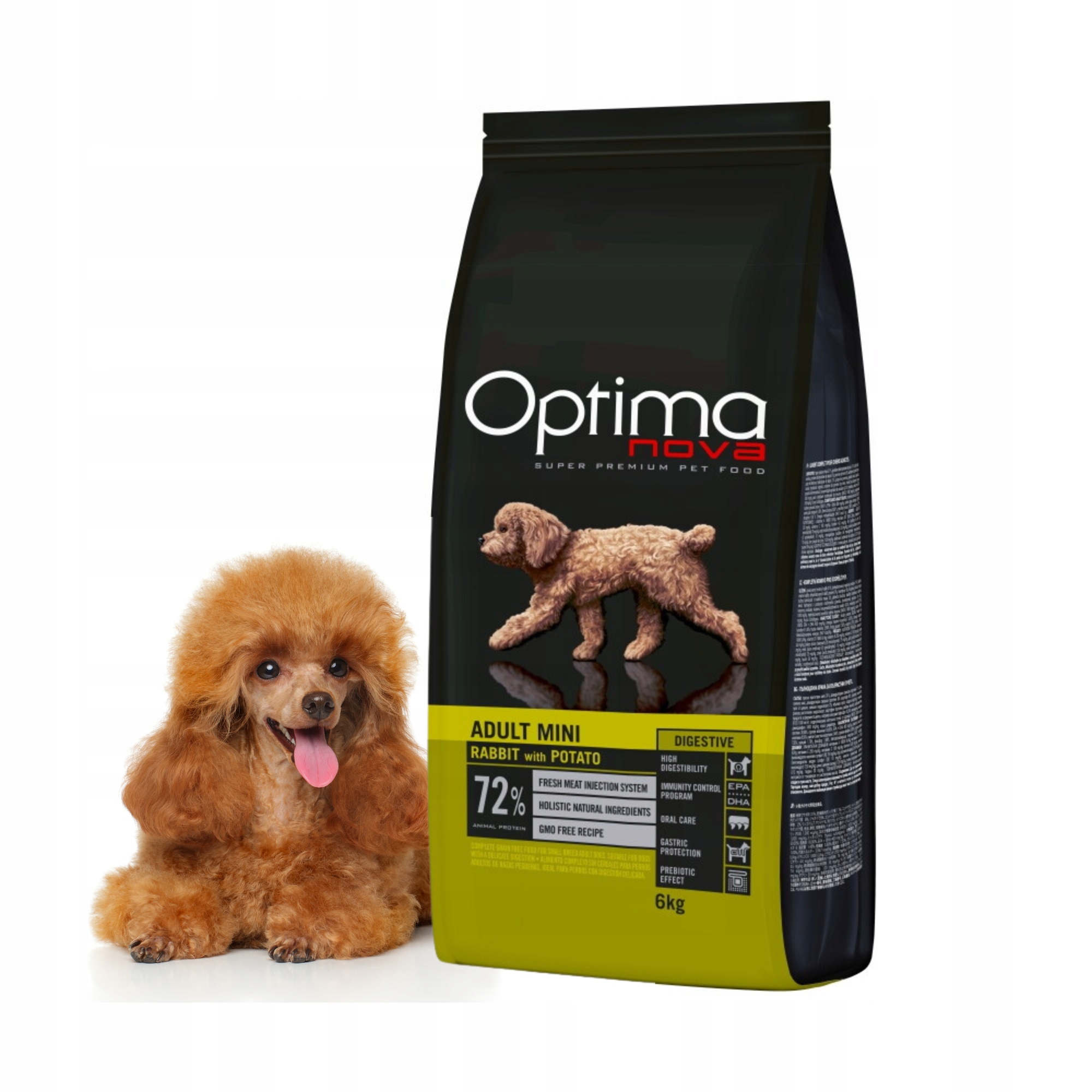 Optimanova Adult Mini Digestive Rabbit with Potato 6kg