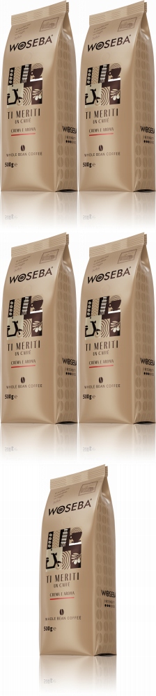 Kawa ziarnista Woseba Ti Meriti Crema e Aroma 500 g x5