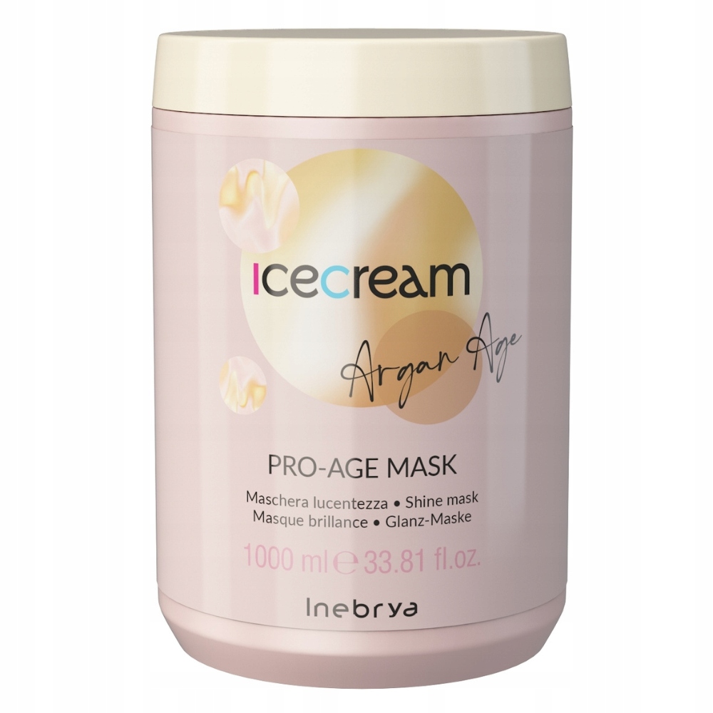 Inebrya Ice Cream Argan Age maska proti stárnutí vlasů, 1000 ml