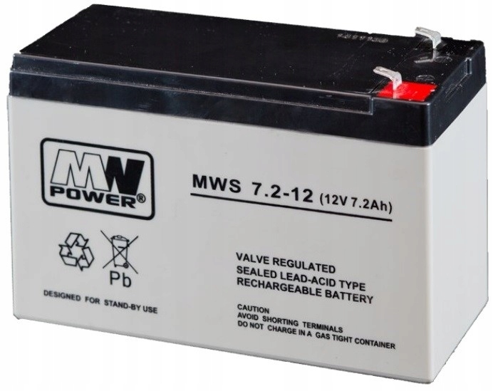 

Akumulator Bateria Agm Power Mws 7.2 Ah 12V 7,2-12
