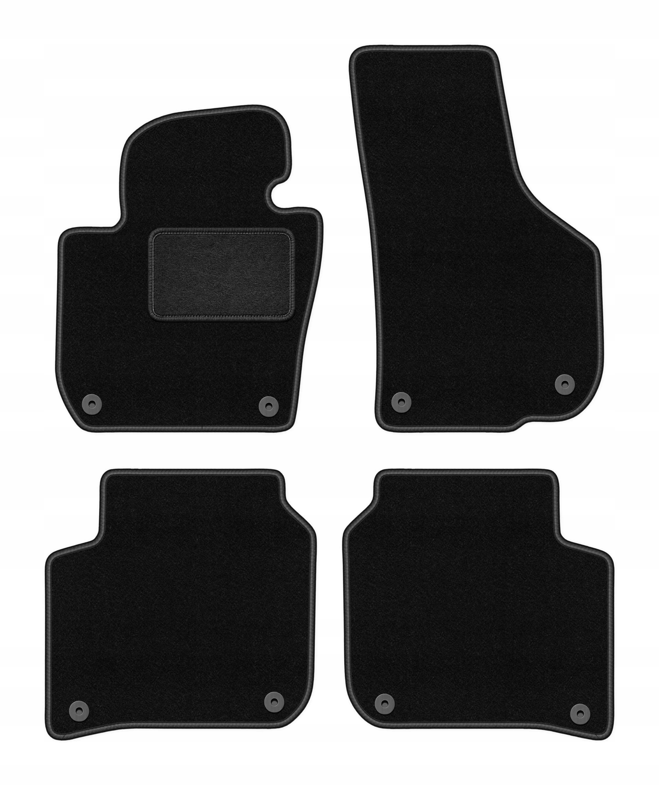 Dywaniki welurowe do Skoda Superb II 2008-2015 komplet Lux czarne 4 szt.