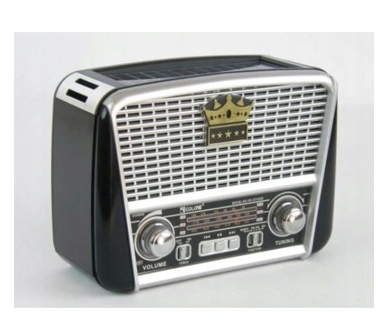 STYLOWE RADIO RETRO MP3 USB AUX SD GOLON + SOLAR