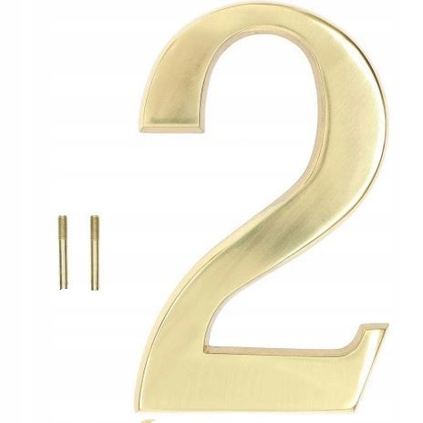 Číslice Na Dveře Dům Budova Číslo Adresa Kovová Mosaz Zlatá 19 CM 2