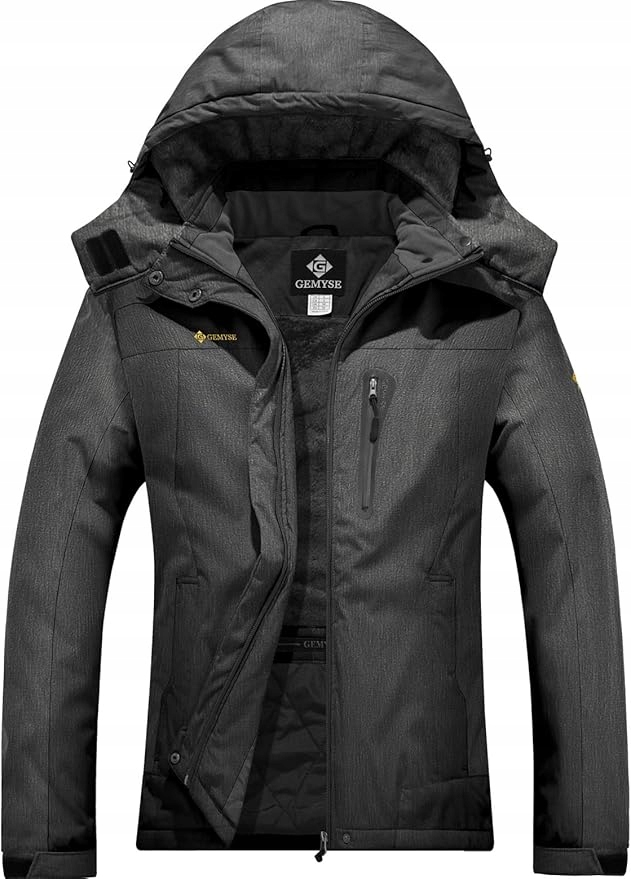 Dámská zimní lyžařská bunda voděodolná, větruodolná Kapuce šedá M