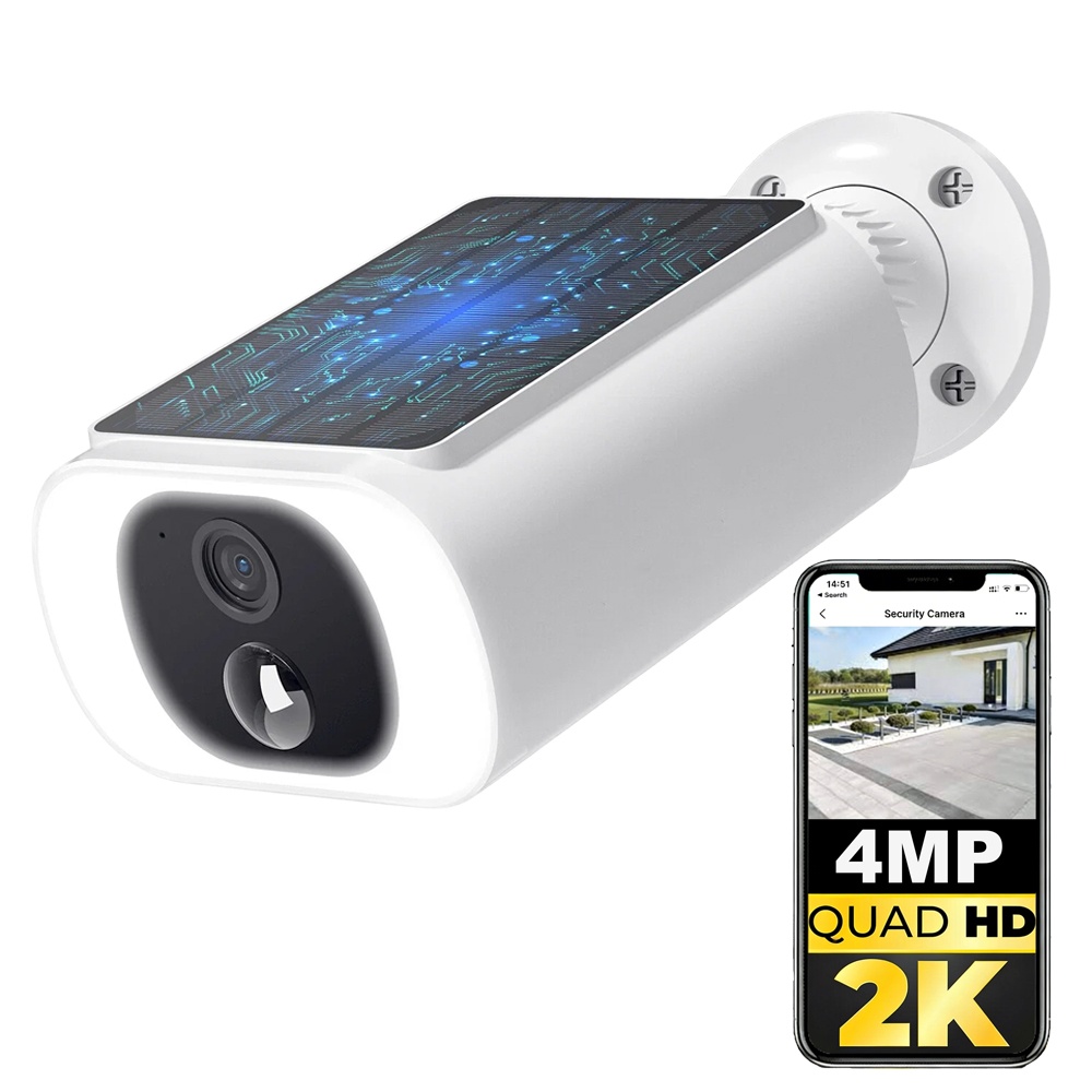 4MPX Bezdrátové solární bezpečnostní kamery pro venkovní použití