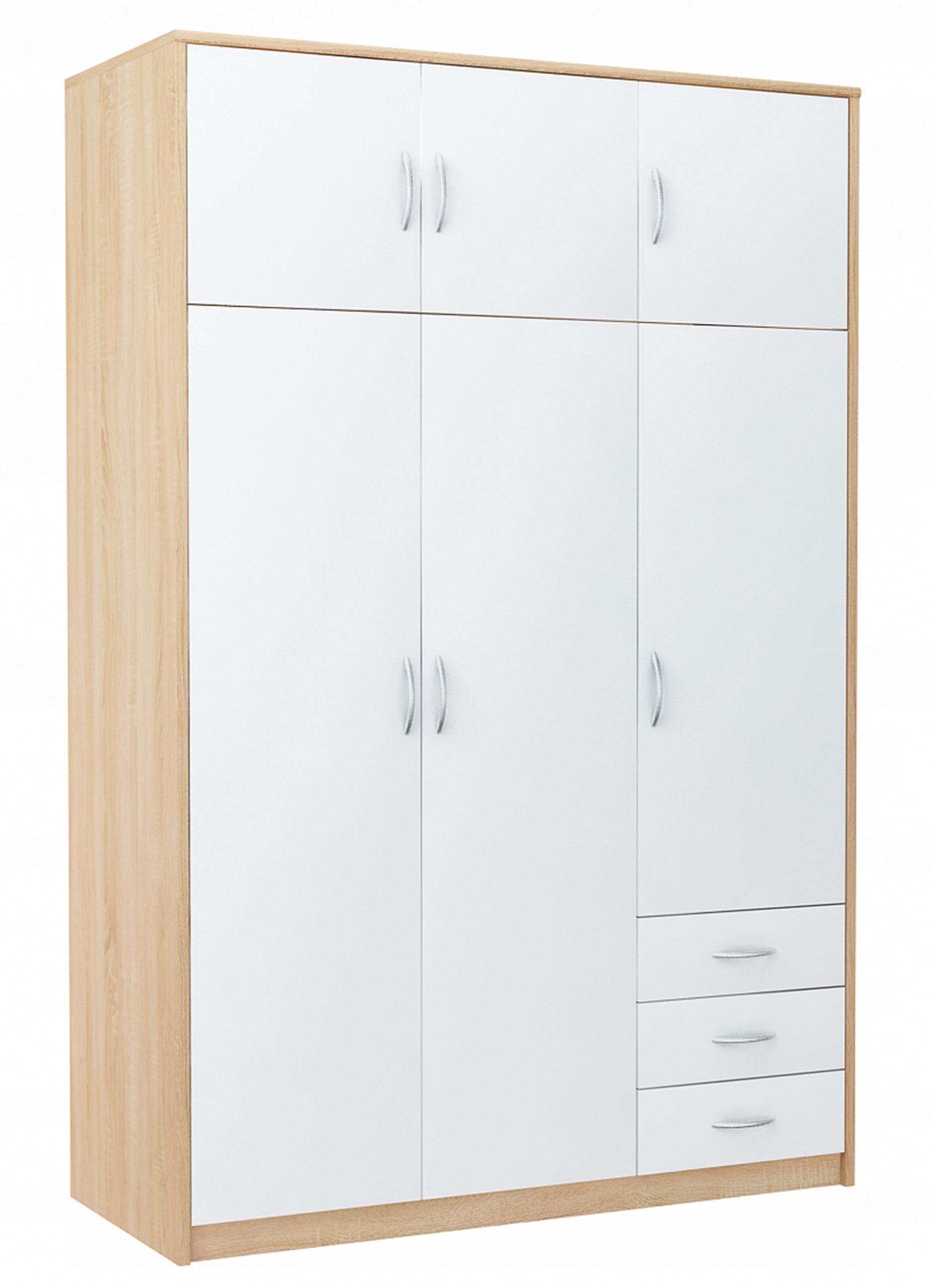 

Szafa szafka 6D3S Biały-sonoma 127cm komoda regał