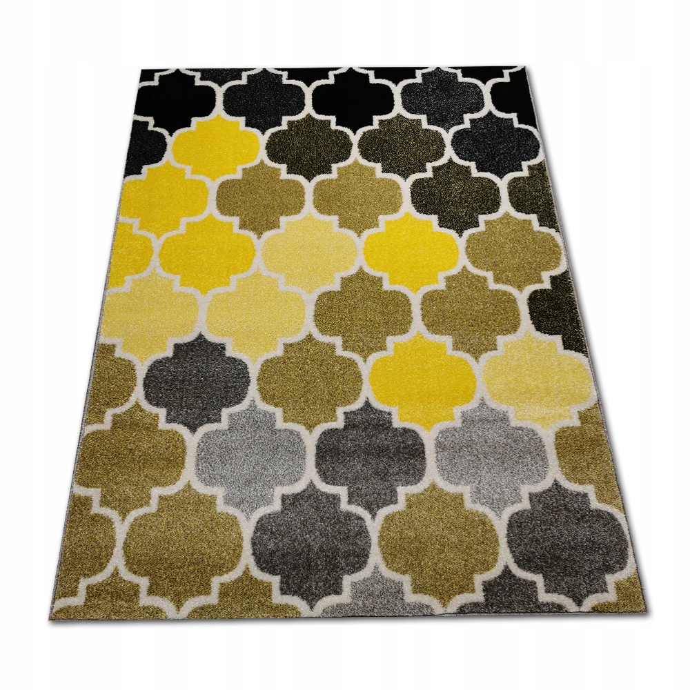 

Dywan 160x230 Żółta Koniczyna Fryz Tkany Yellow
