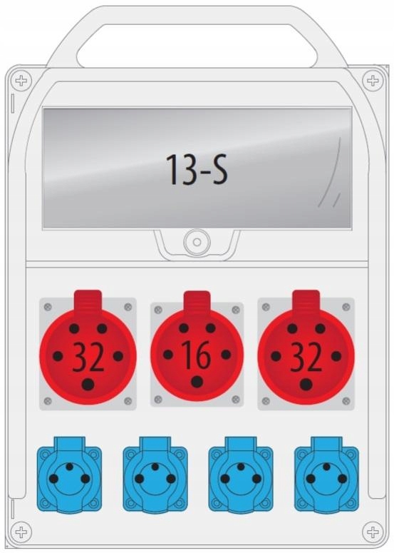 Rozvádzač R-box 380R 1x16A/5P 2x32A/5P 4x230V 13S B.18.380-2