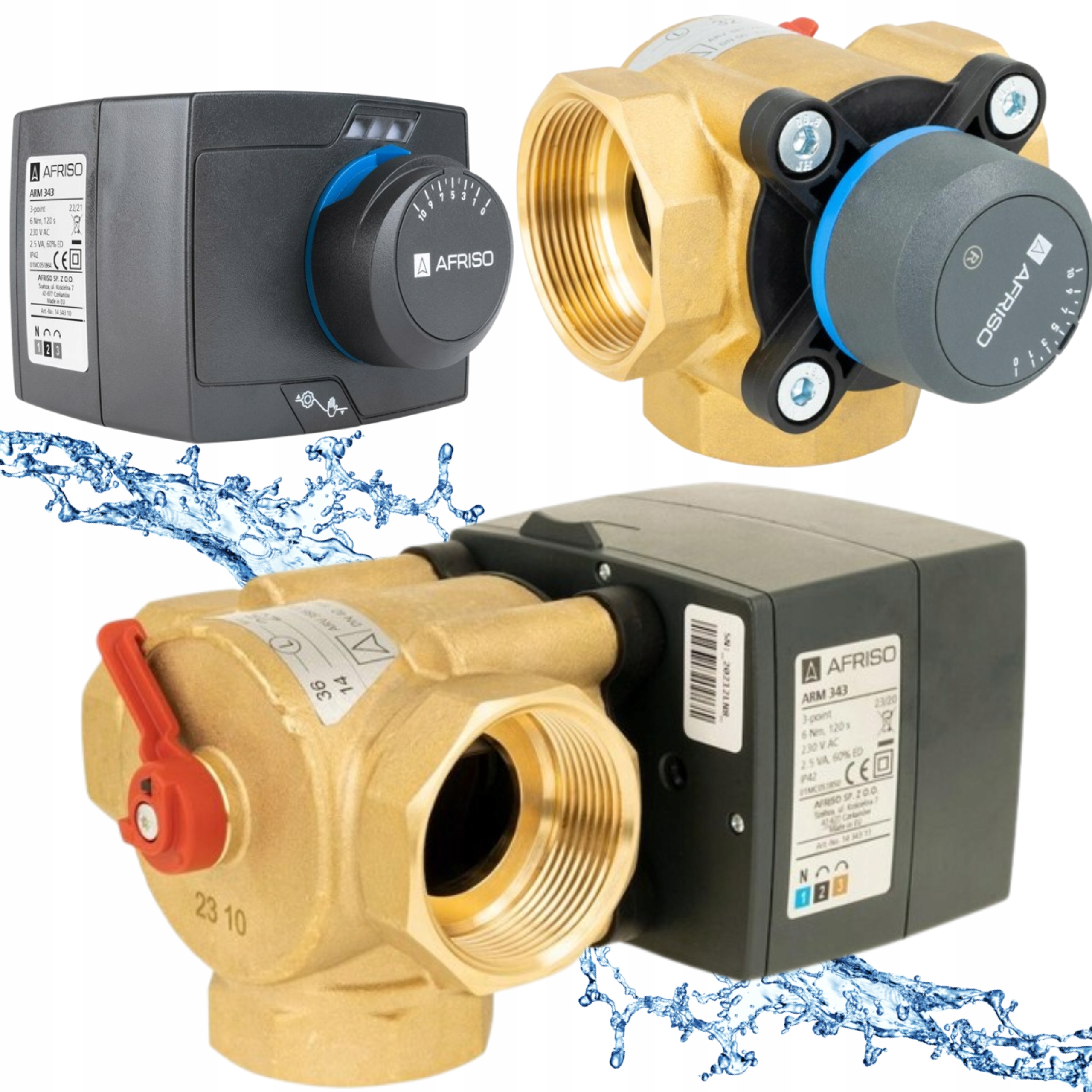 3-CESTNÝ Směšovací Ventil Arv 386 Proclick 6/4'' Pohon Arm 343 Afriso