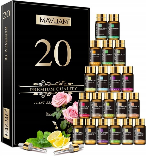 Naturalne Olejki Eteryczne Do Aromaterapii 20SZT Mayjam