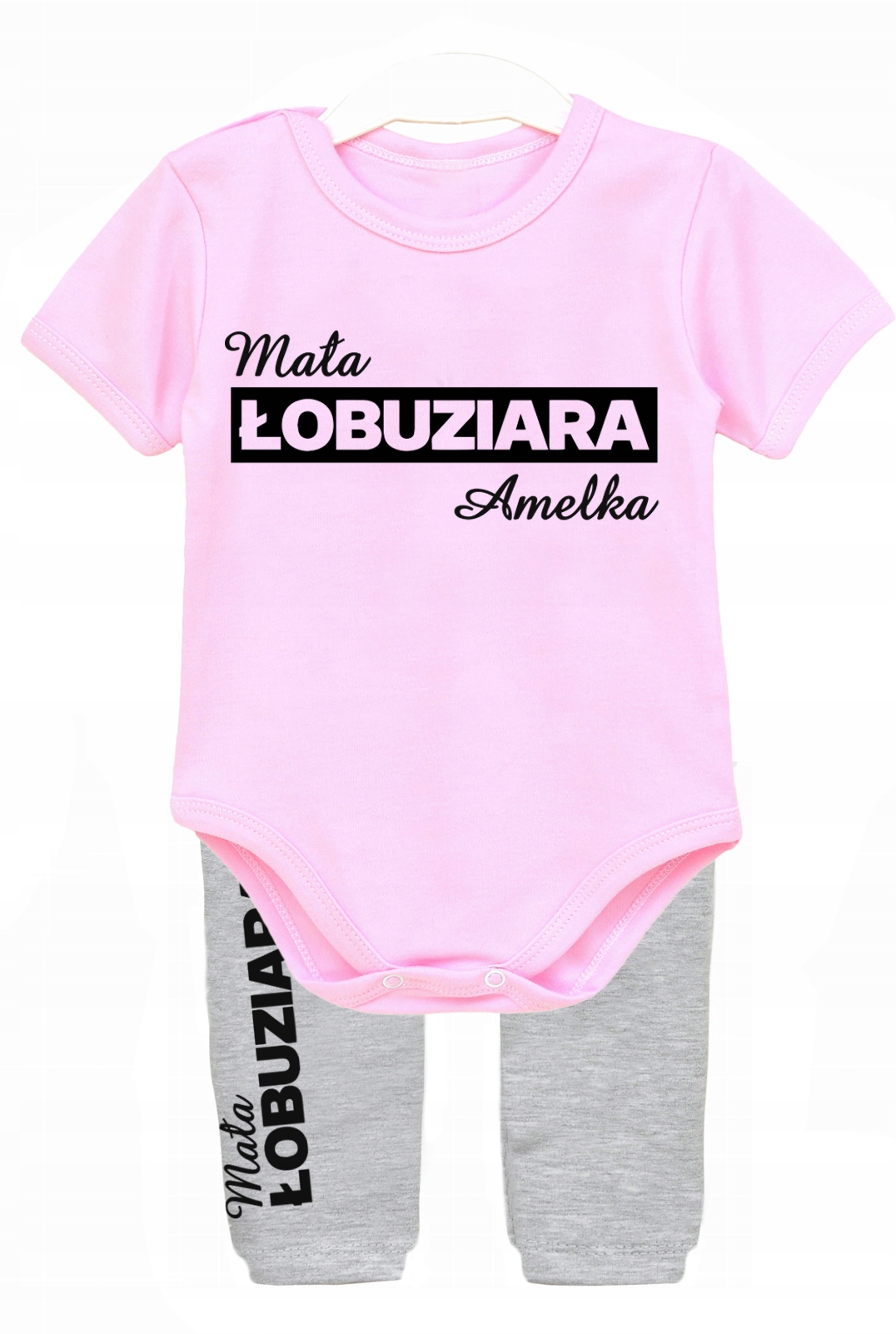 Komplet body spodnie Mała ŁOBUZIARA IMIĘ 98 Marka Inna marka