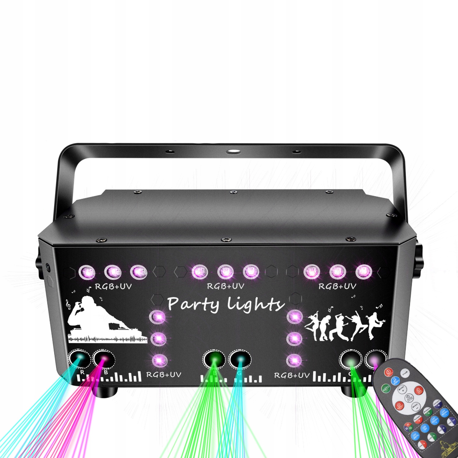 Disco Laser Na Oči Rgb Dálkové Ovládání Nástěnné Světelné Efekty