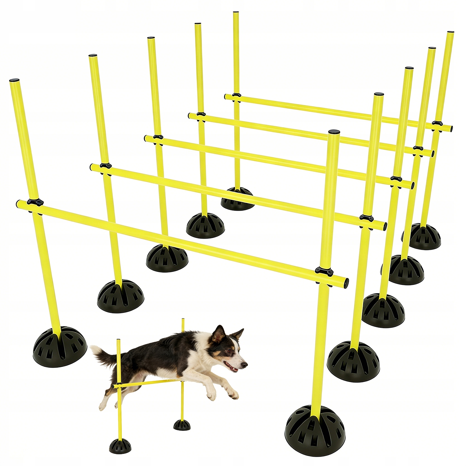 Profesjonalny Zestaw Agility 15 Tyczek 1M Do Treningu Sportowego