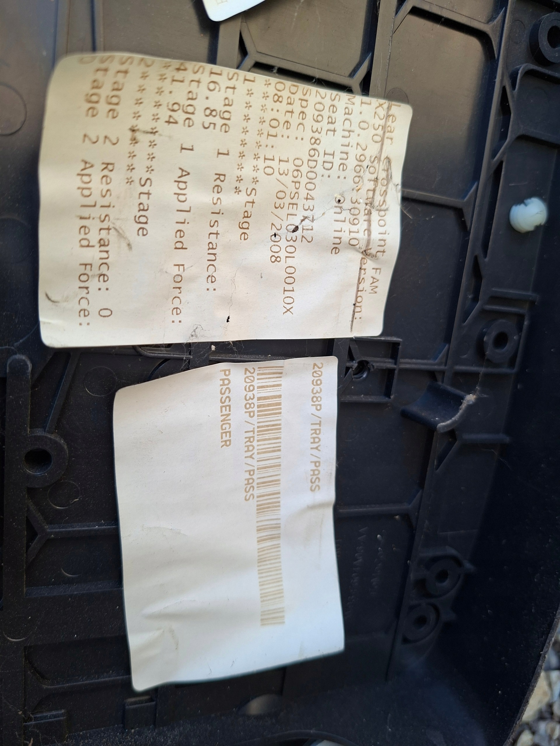 seat front left front JAGUAR XF X250 jasna leather