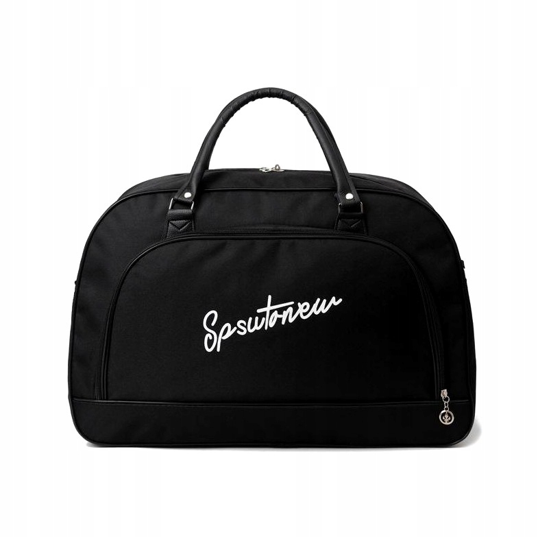 Damska Torba podróżna A4 do samolotu bagaż podręczny XL Czarna na Basen Materiał dominujący codura