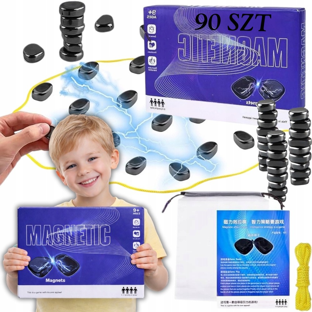 Kamienie Magnetyczne Szachy Strategiczna Magnetyczna Gra Planszowa 90 pcs